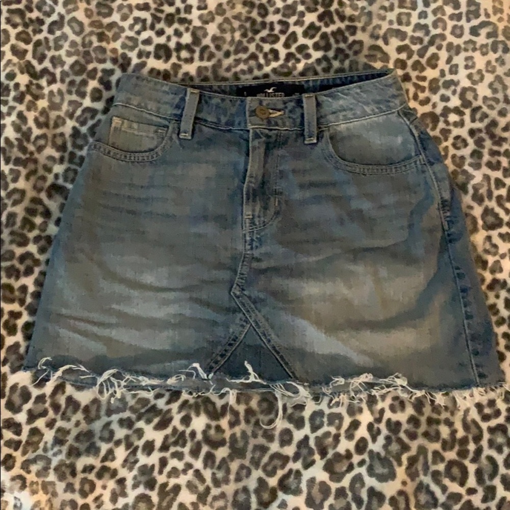 high rise jean skirt from hollister